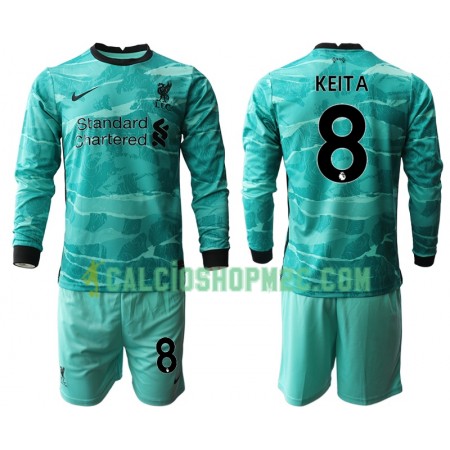 Liverpool Naby Keita 8 Bambino Maglia Trasferta 2020/2021 Manica Lunga (+ Pantaloncini)